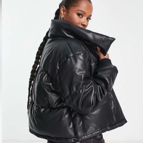 Rebecca Minkoff |Blk Oversized  Leather Full Zip Jacket Size M NWT!!! - Picture 2 of 15